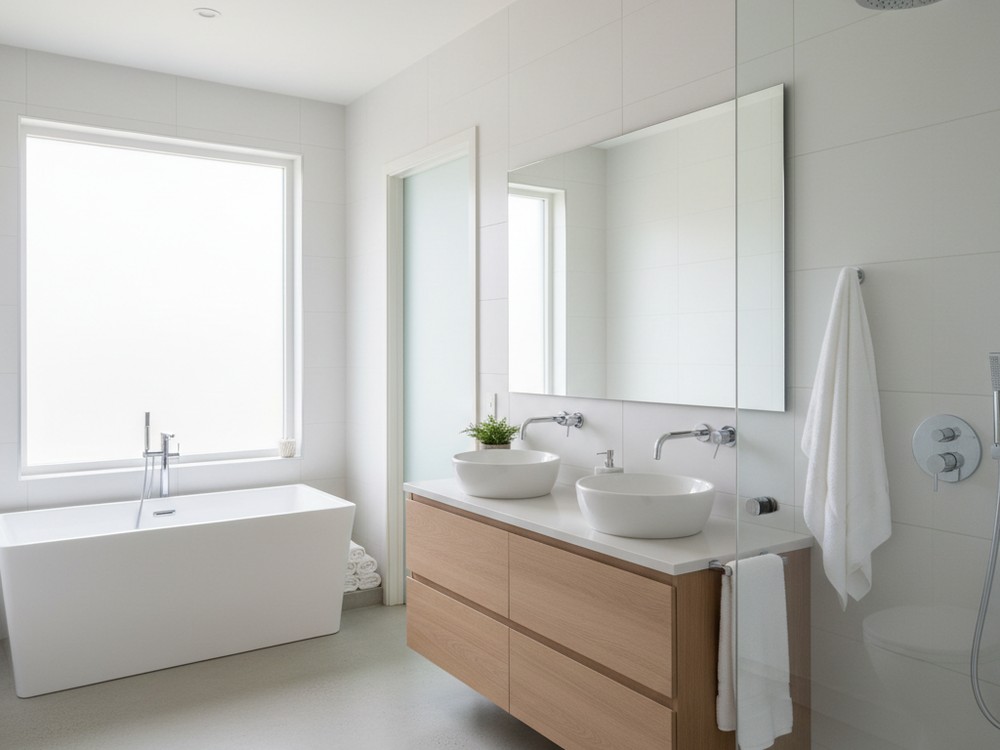 Salle de bain rénovée par un plombier à Châteauroux