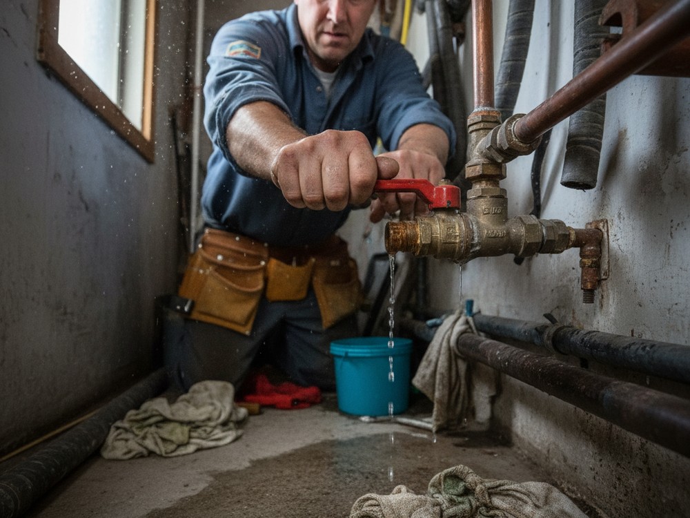 Coupure d'eau d'urgence par un plombier à Châteauroux
